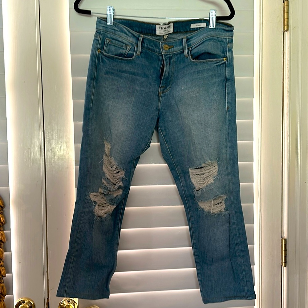 Cropped frame jeans